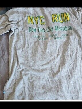Jason Scott X NYC Marathon Speed Training Run Long Grey Sleeve Shirt